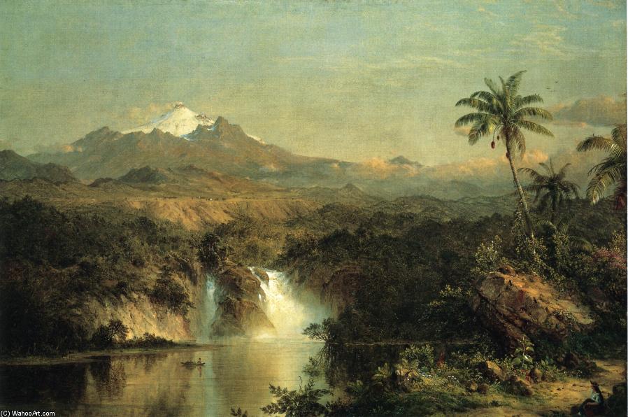 WikiOO.org - Εγκυκλοπαίδεια Καλών Τεχνών - Ζωγραφική, έργα τέχνης Frederic Edwin Church - View of Cotopaxi