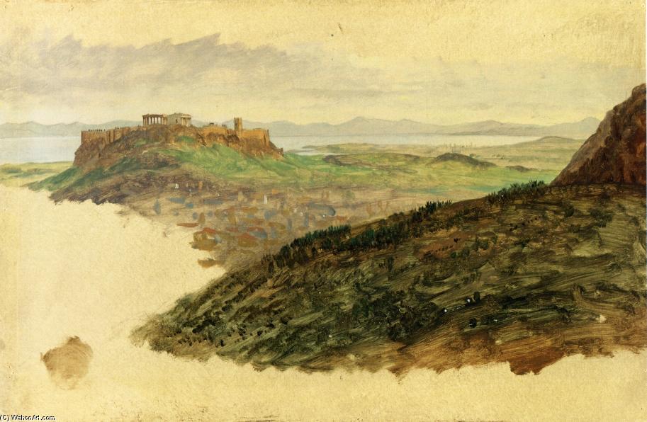 Wikioo.org - The Encyclopedia of Fine Arts - Painting, Artwork by Frederic Edwin Church - View of the Acropolis, Athens