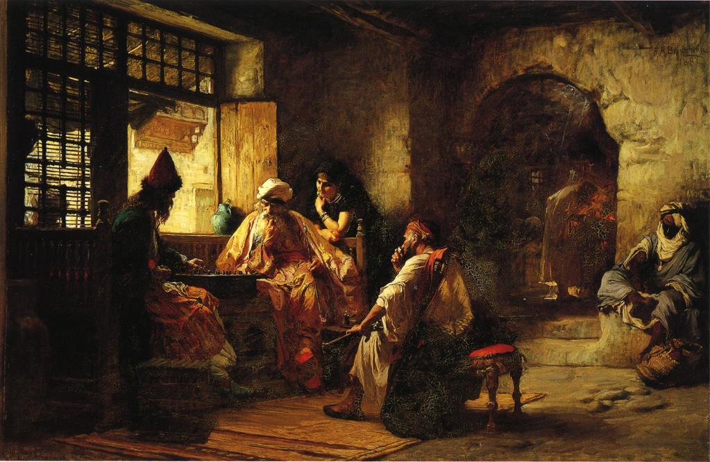 Wikioo.org - The Encyclopedia of Fine Arts - Painting, Artwork by Frederick Arthur Bridgman - An Interesting Game