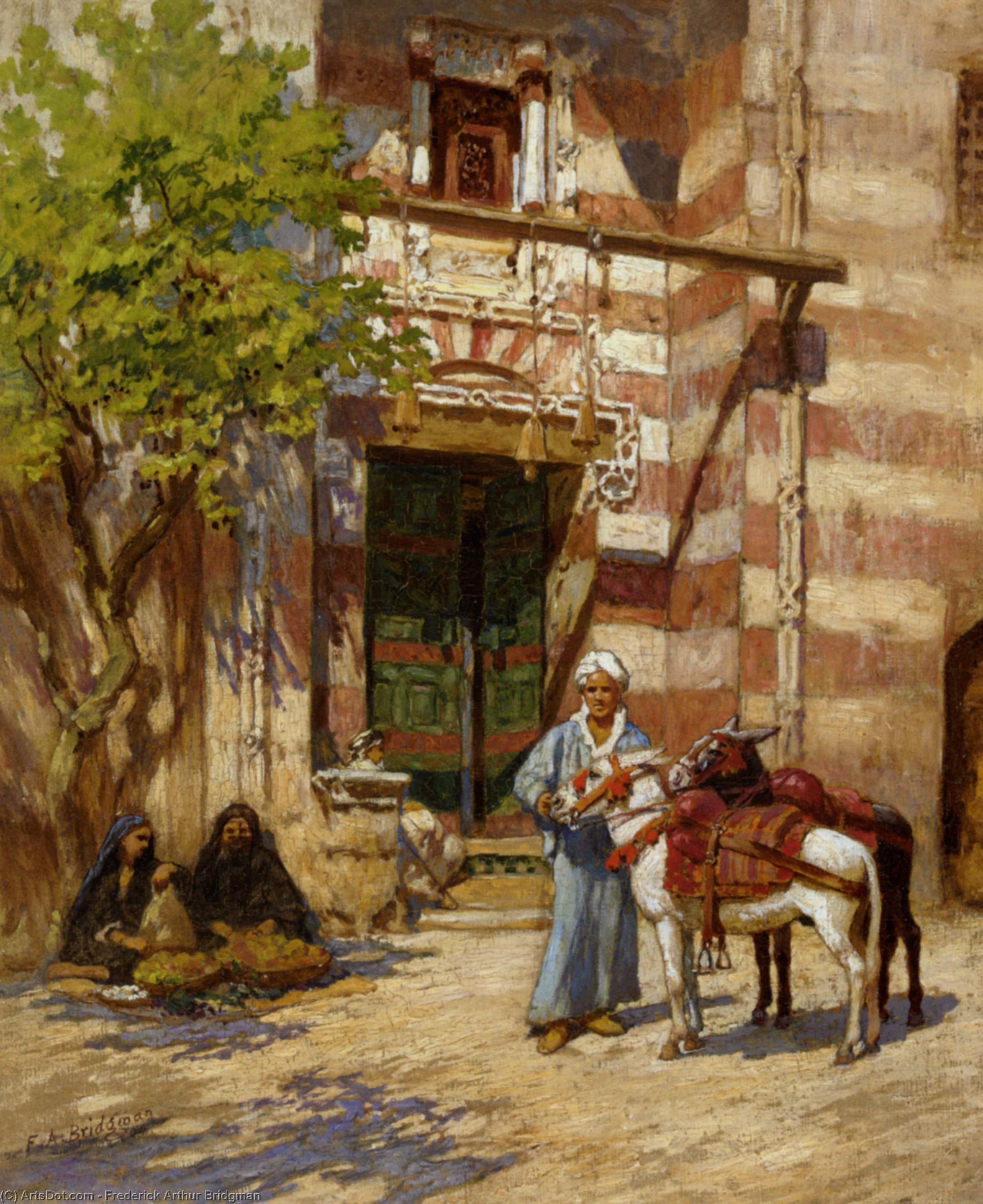 Wikioo.org - The Encyclopedia of Fine Arts - Painting, Artwork by Frederick Arthur Bridgman - Before the Palace
