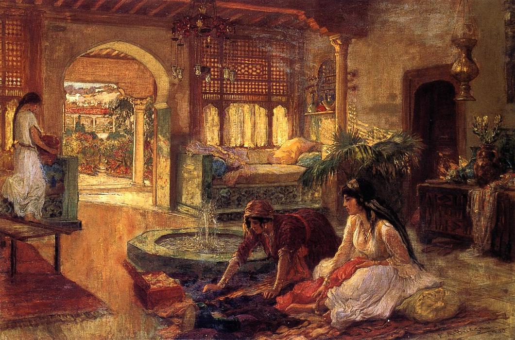 WikiOO.org - Encyclopedia of Fine Arts - Malba, Artwork Frederick Arthur Bridgman - Orientalist Interior