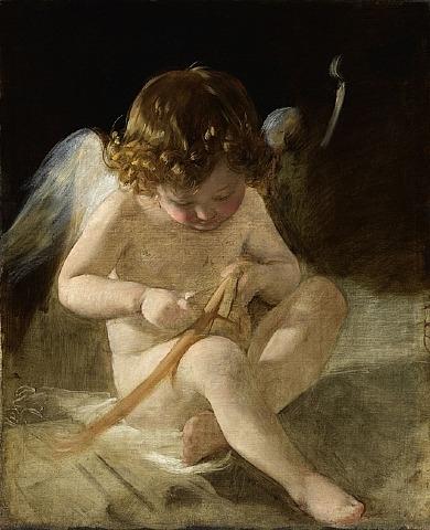 Wikioo.org – La Enciclopedia de las Bellas Artes - Pintura, Obras de arte de Friedrich Ritter Von Amerling - Ludmilla Amerling como Cupido