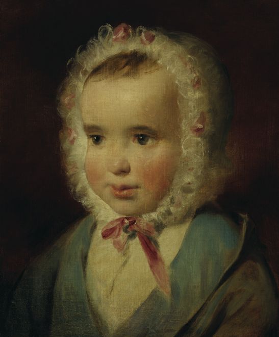 WikiOO.org – 美術百科全書 - 繪畫，作品 Friedrich Ritter Von Amerling - 肖像公主苏菲·冯·列支敦士登在大约一个半的年龄