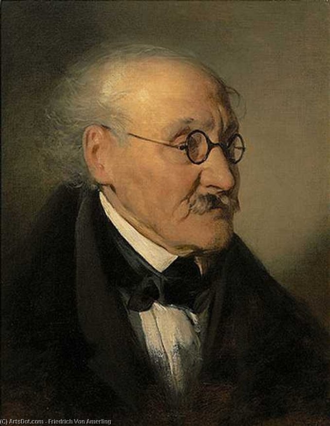 Wikioo.org – L'Encyclopédie des Beaux Arts - Peinture, Oeuvre de Friedrich Ritter Von Amerling - Portrait du poète Ignaz Franz Castelli