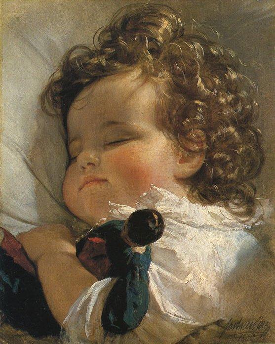 Wikioo.org - The Encyclopedia of Fine Arts - Painting, Artwork by Friedrich Ritter Von Amerling - Prinzessin Marie Franziska