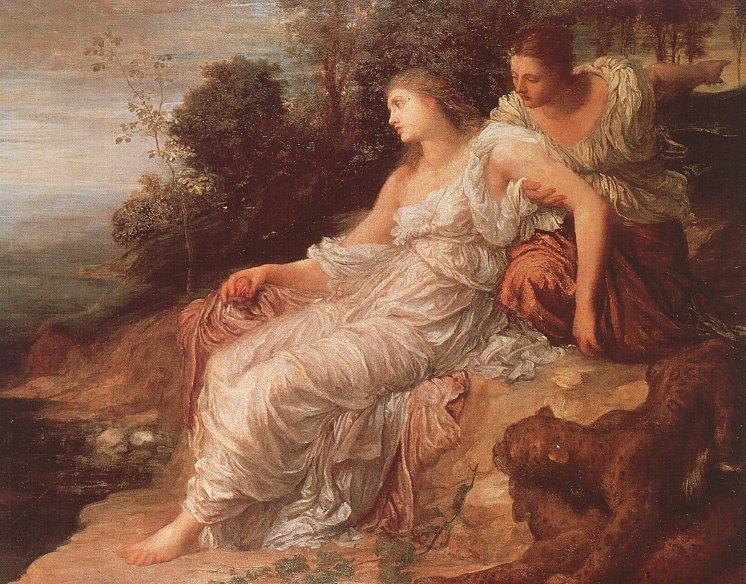 Wikioo.org - The Encyclopedia of Fine Arts - Painting, Artwork by George Frederic Watts - Adriadne on the Island of Naxos