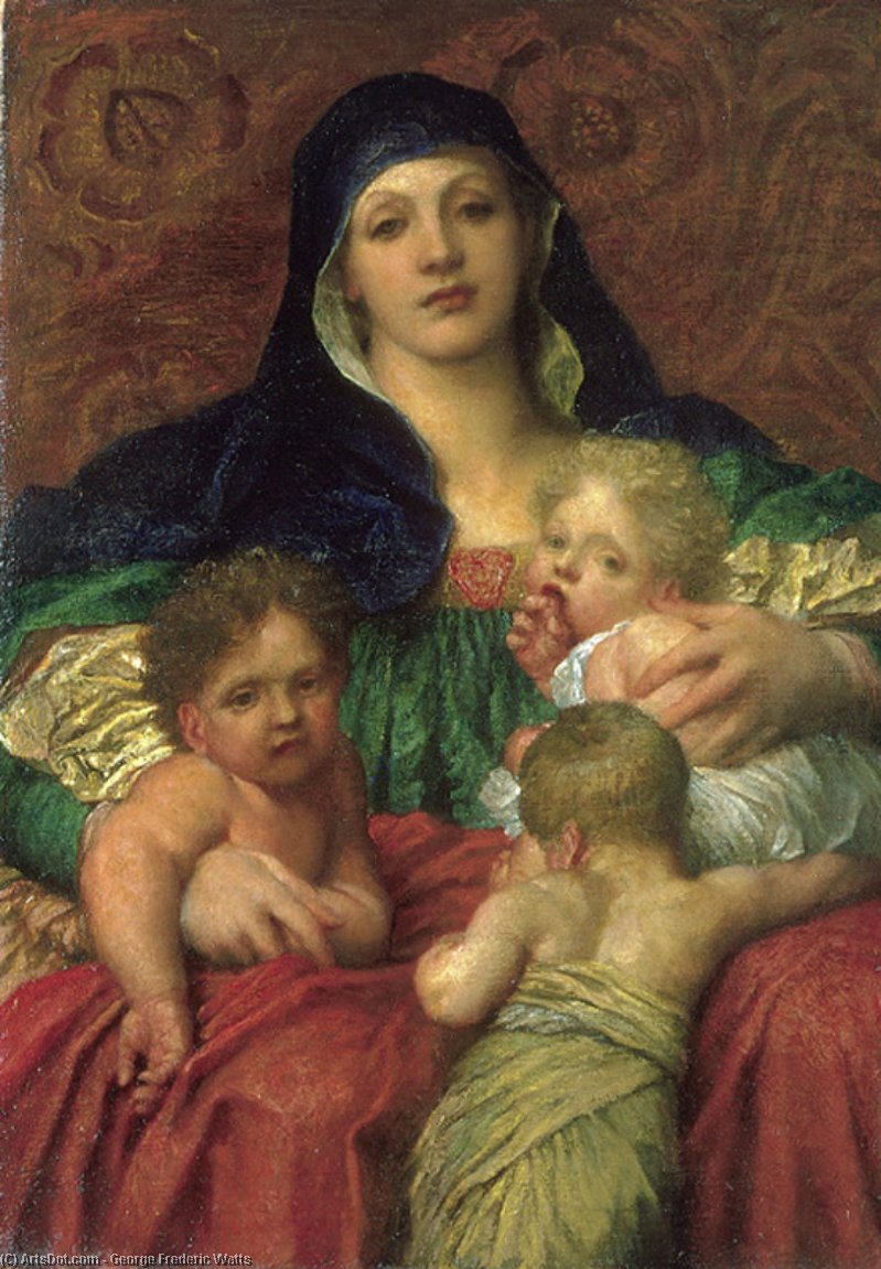 Wikioo.org - The Encyclopedia of Fine Arts - Painting, Artwork by George Frederic Watts - Charity