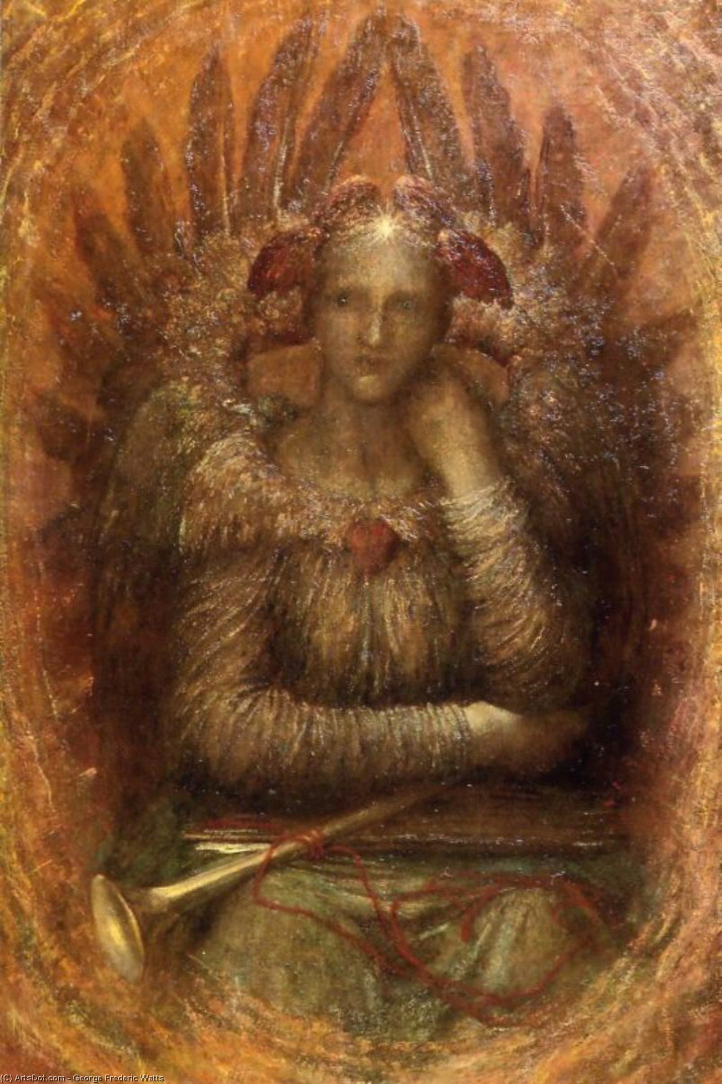 Wikioo.org - The Encyclopedia of Fine Arts - Painting, Artwork by George Frederic Watts - Dweller in the Innermost