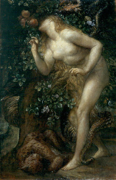 Wikioo.org - The Encyclopedia of Fine Arts - Painting, Artwork by George Frederic Watts - Eve Tempted