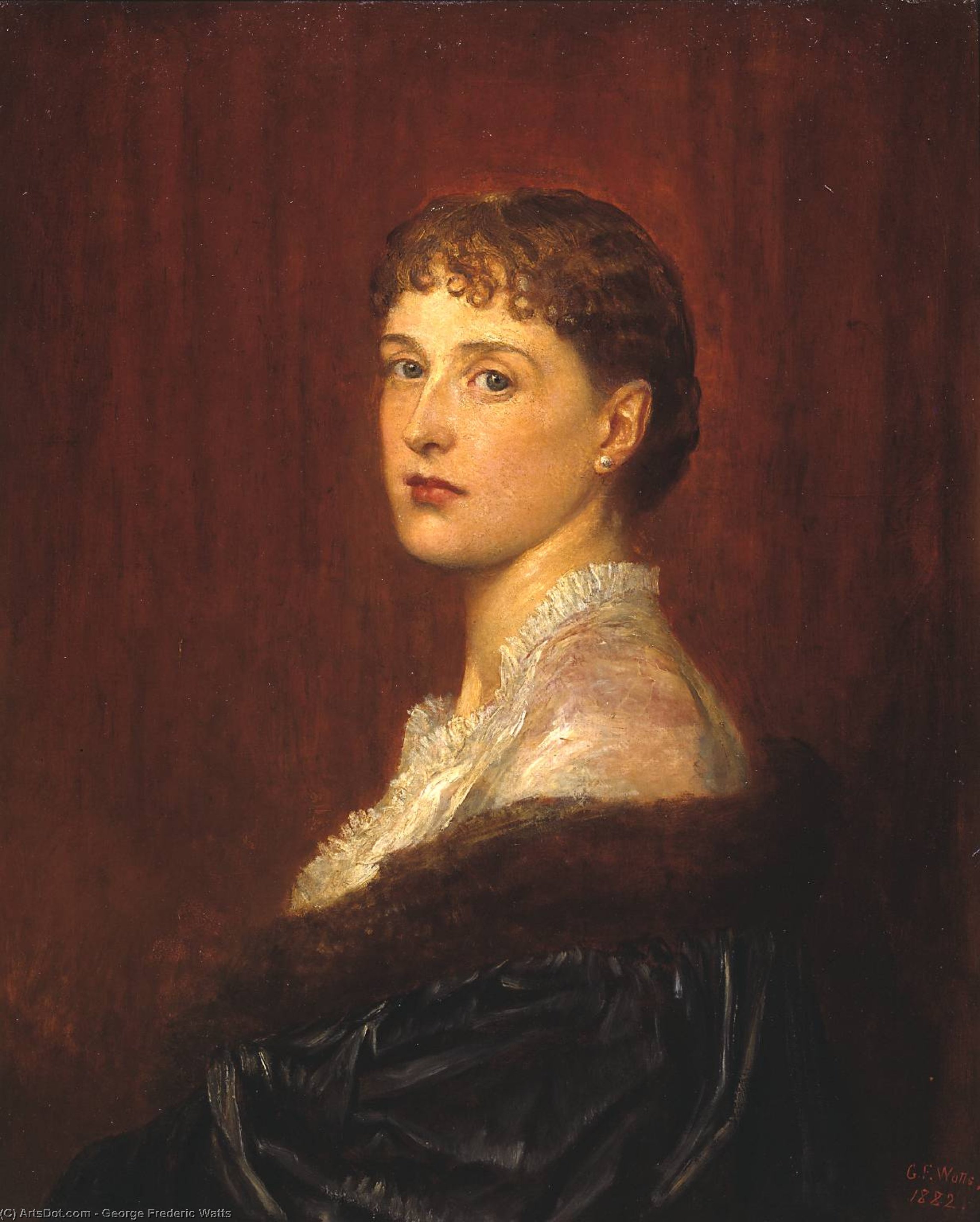 Wikioo.org - The Encyclopedia of Fine Arts - Painting, Artwork by George Frederic Watts - Mrs Arthur Sassoon