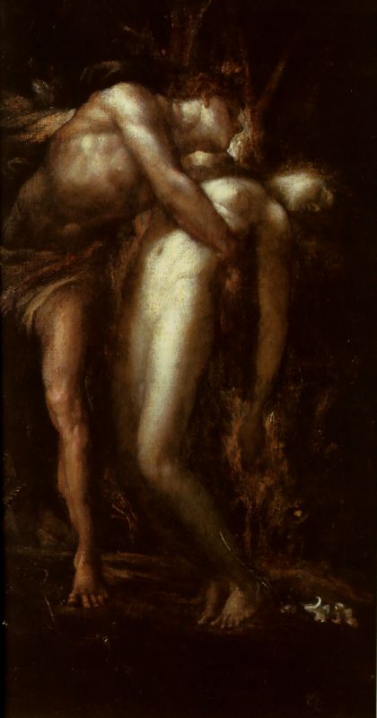 Wikioo.org - The Encyclopedia of Fine Arts - Painting, Artwork by George Frederic Watts - Orpheus and Eurydice