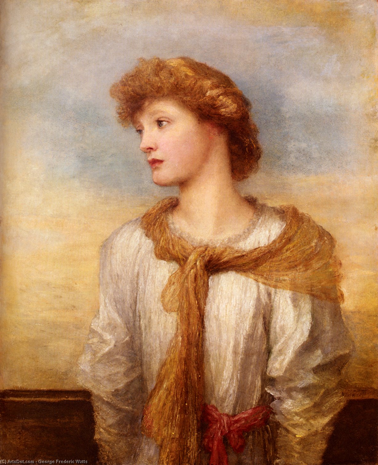 Wikioo.org - The Encyclopedia of Fine Arts - Painting, Artwork by George Frederic Watts - Portrait Of Miss Lilian Macintosh