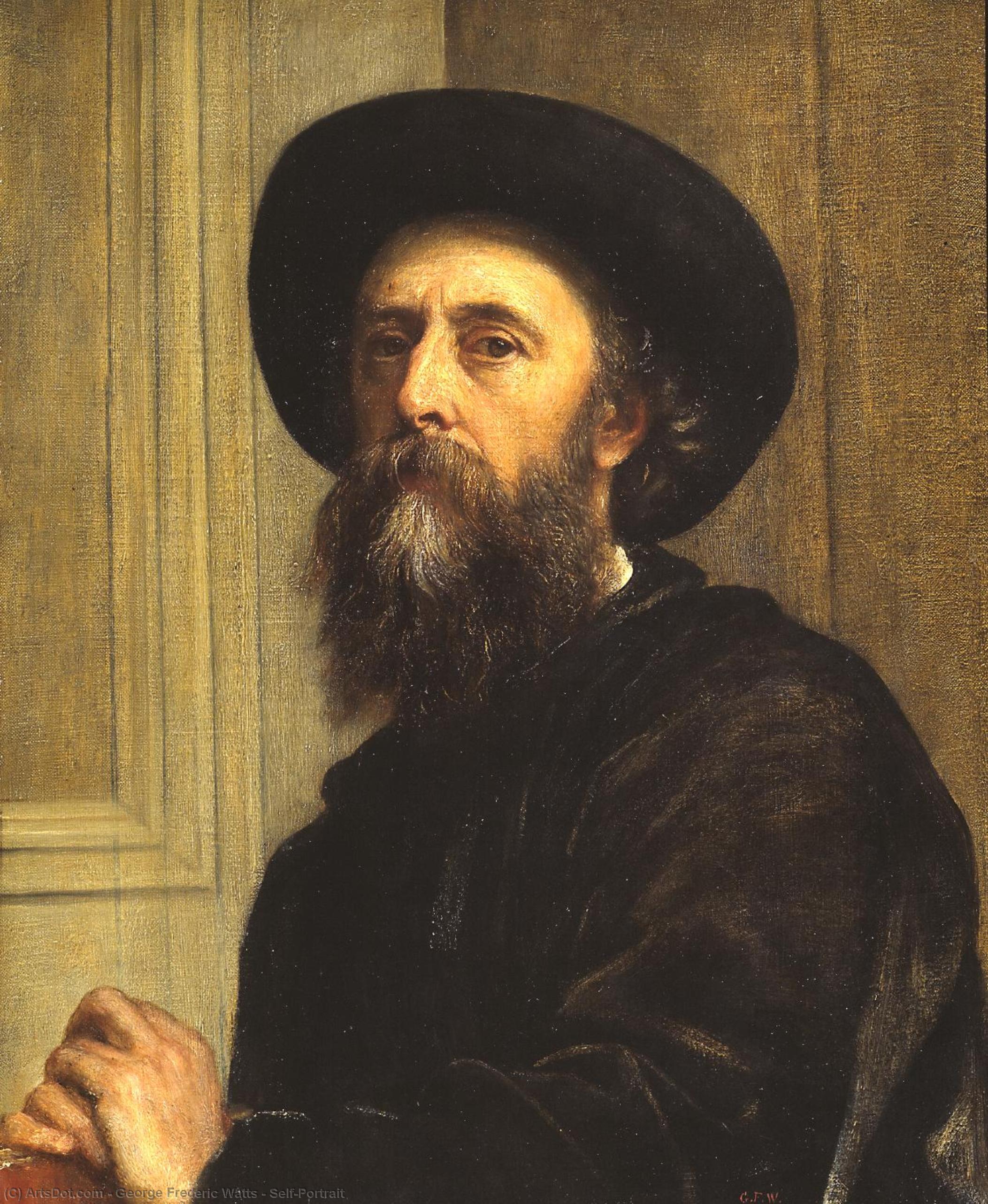 WikiOO.org - Encyclopedia of Fine Arts - Lukisan, Artwork George Frederic Watts - Self-Portrait