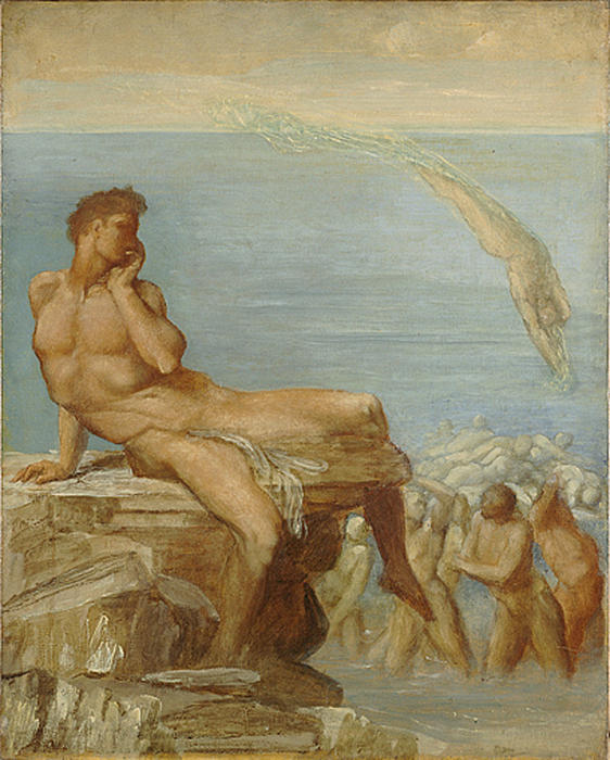 WikiOO.org - Enciclopédia das Belas Artes - Pintura, Arte por George Frederic Watts - The Genius of Greek Poetry