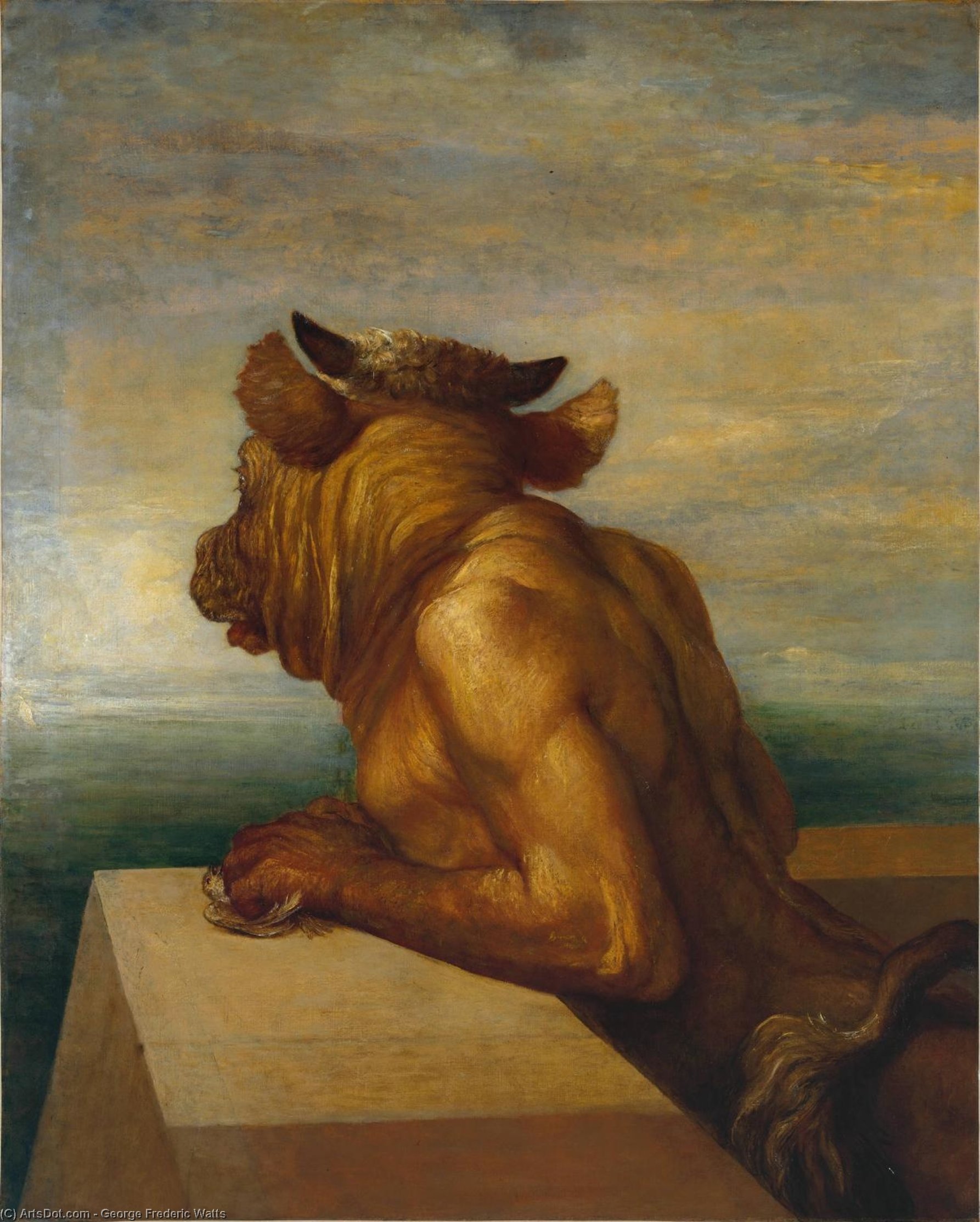 Wikioo.org - The Encyclopedia of Fine Arts - Painting, Artwork by George Frederic Watts - The Minotaur