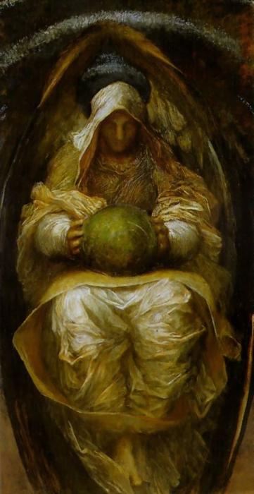 Wikioo.org - The Encyclopedia of Fine Arts - Painting, Artwork by George Frederic Watts - The Recording Angel