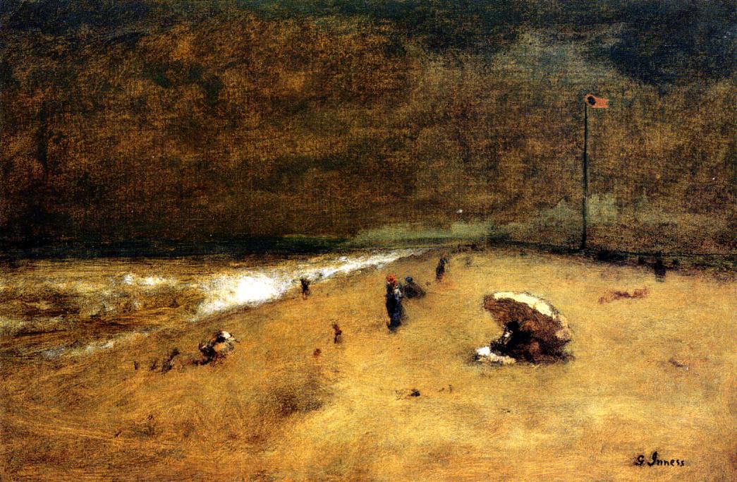 WikiOO.org - Encyclopedia of Fine Arts - Maalaus, taideteos George Inness - Along the Jersey Shore