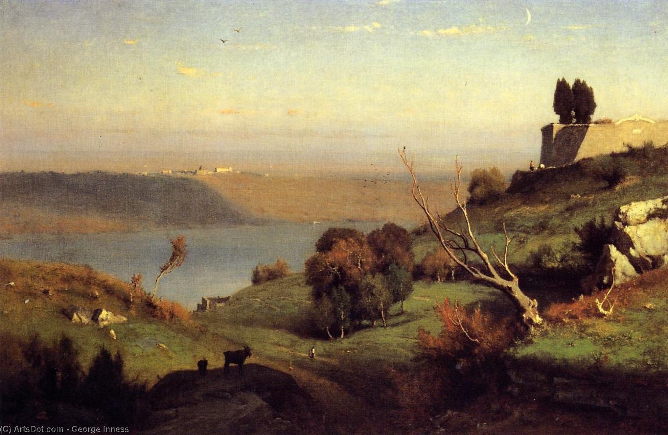 Wikioo.org - The Encyclopedia of Fine Arts - Painting, Artwork by George Inness - Castel Gandolfo