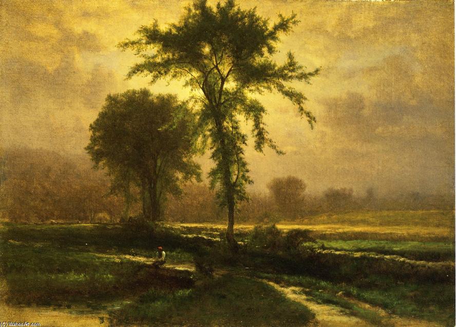 WikiOO.org - Encyclopedia of Fine Arts - Maalaus, taideteos George Inness - Country Road