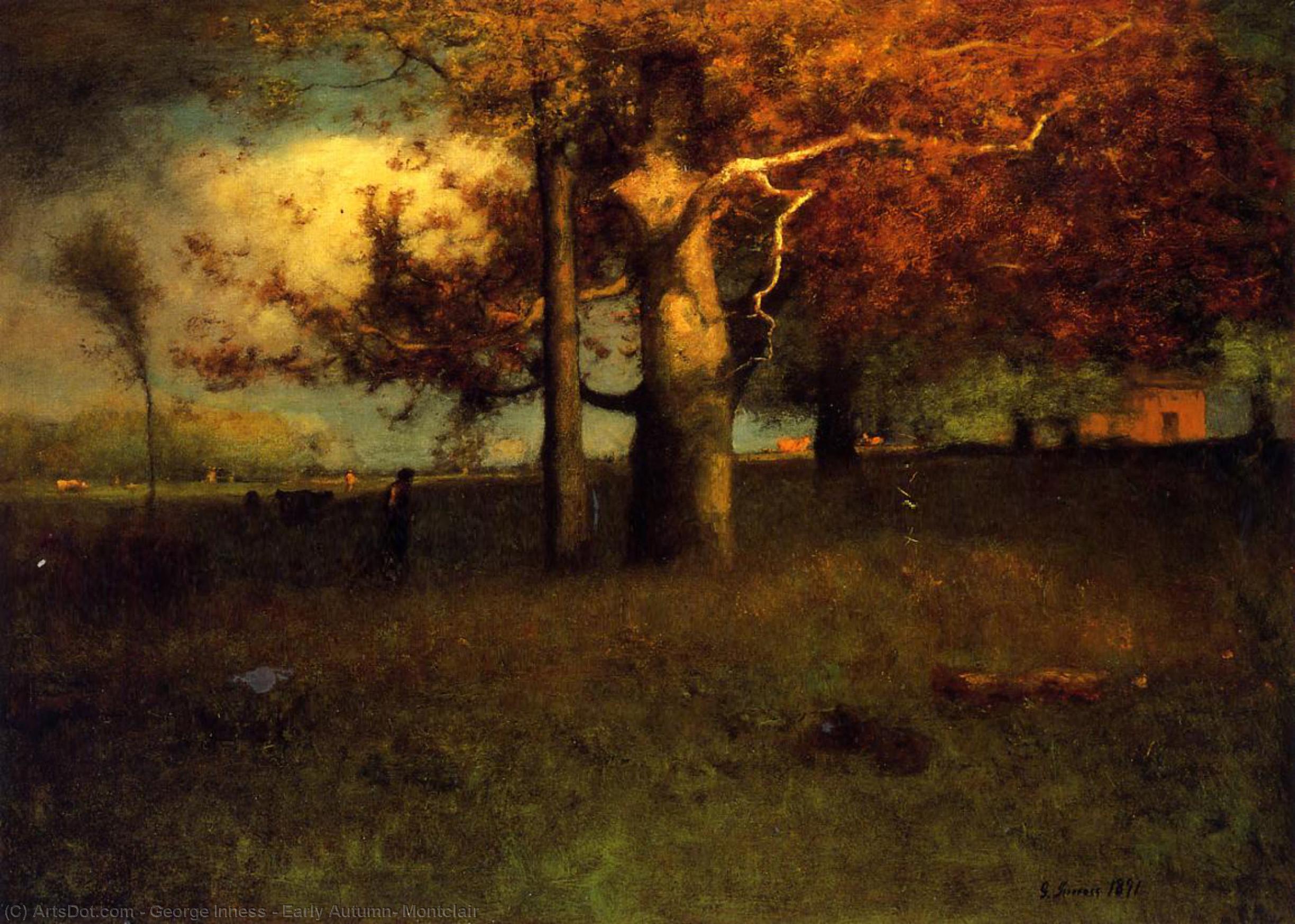 WikiOO.org - Enciklopedija dailės - Tapyba, meno kuriniai George Inness - Early Autumn, Montclair