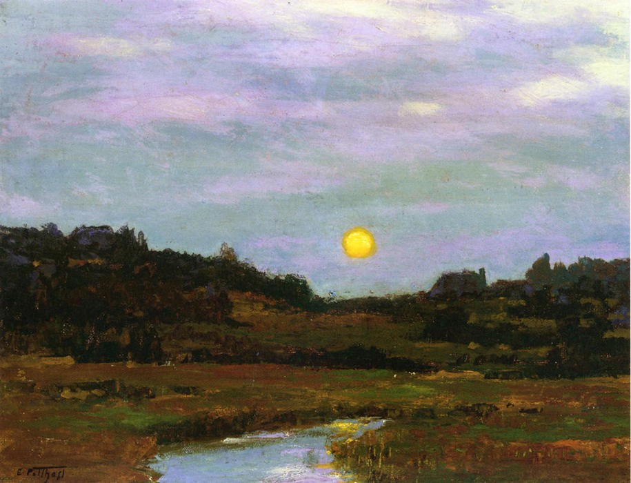 WikiOO.org - Encyclopedia of Fine Arts - Maľba, Artwork George Inness - Harvest Moon 1
