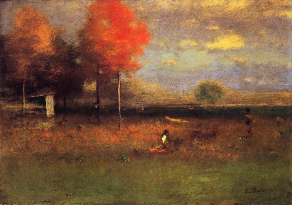 Wikioo.org - The Encyclopedia of Fine Arts - Painting, Artwork by George Inness - Indian Summer