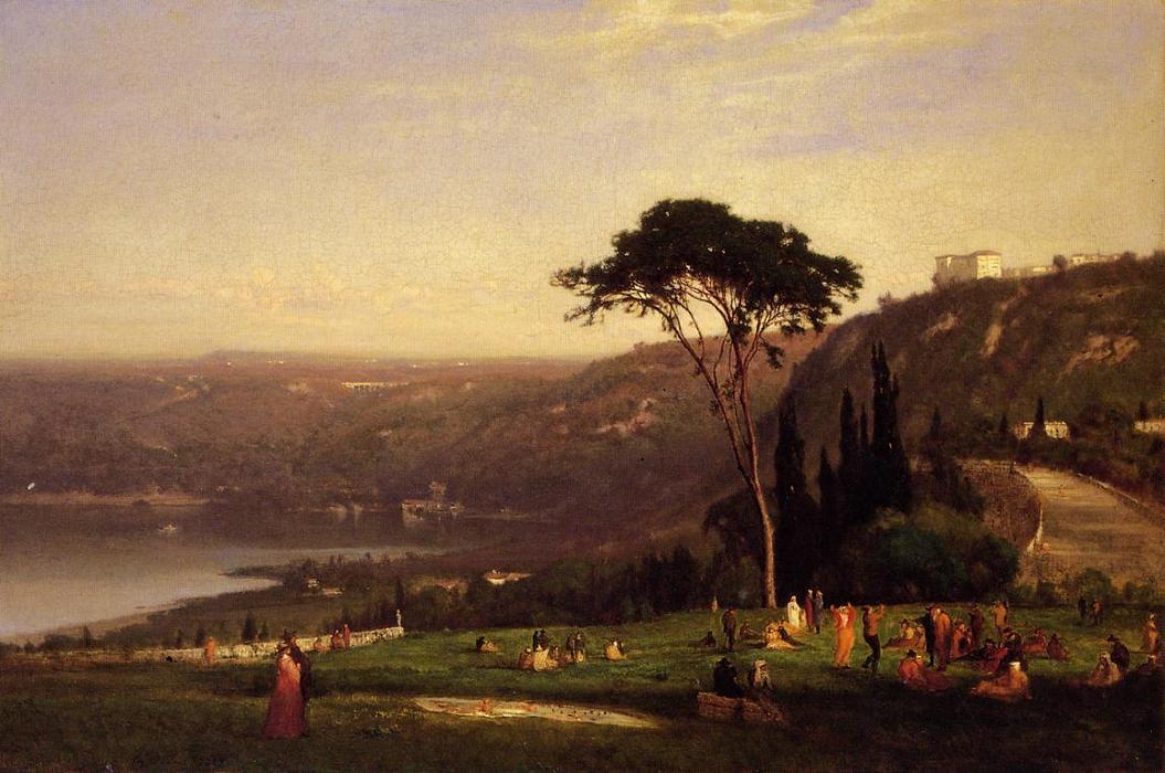 Wikioo.org - The Encyclopedia of Fine Arts - Painting, Artwork by George Inness - Lake Albano