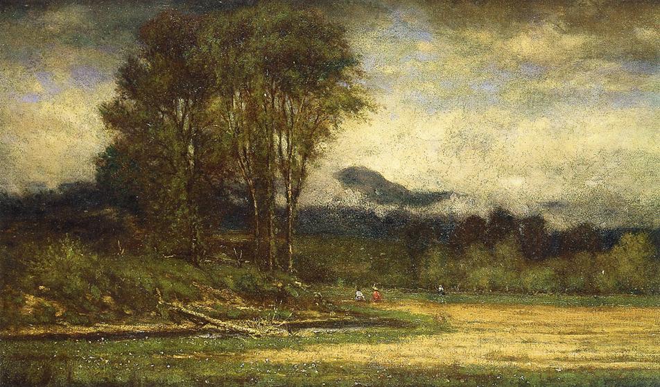 Wikioo.org - The Encyclopedia of Fine Arts - Painting, Artwork by George Inness - Landscape with Pond