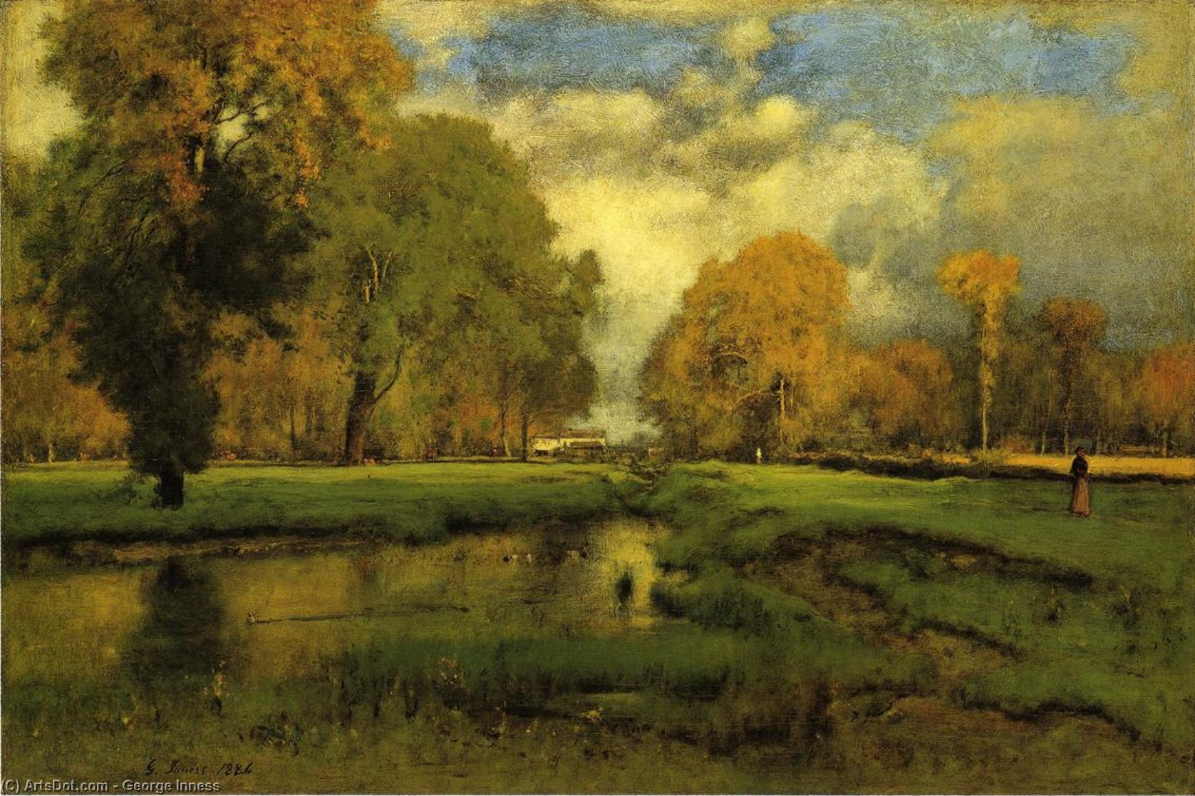 Wikioo.org - The Encyclopedia of Fine Arts - Painting, Artwork by George Inness - October
