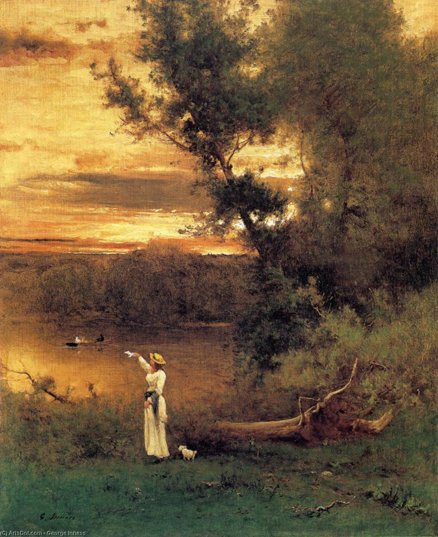 Wikioo.org - The Encyclopedia of Fine Arts - Painting, Artwork by George Inness - Shades of Evening