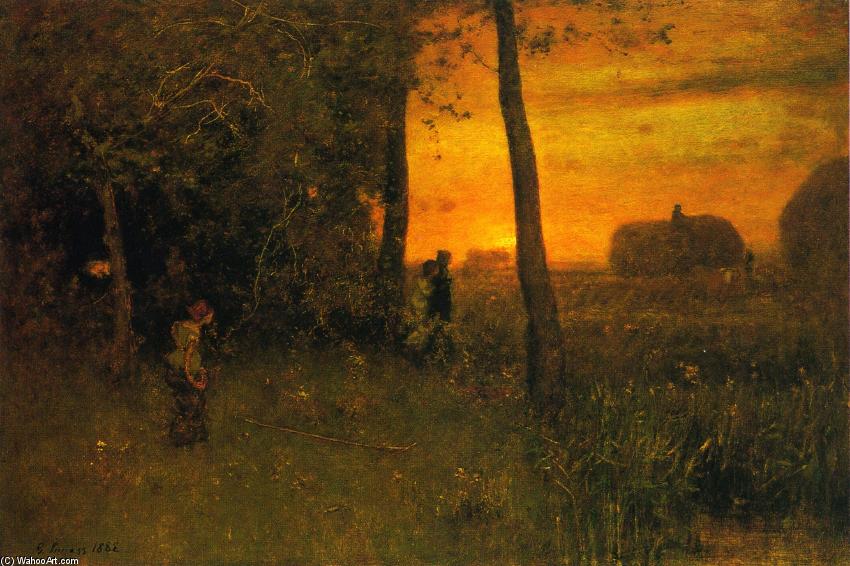 WikiOO.org - Encyclopedia of Fine Arts - Maalaus, taideteos George Inness - The Bathers