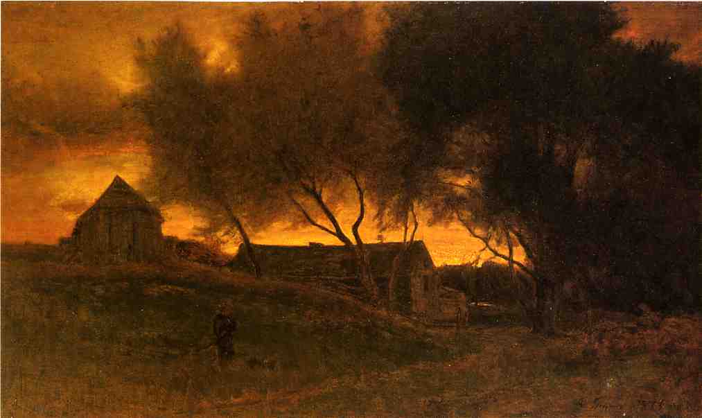 Wikioo.org - The Encyclopedia of Fine Arts - Painting, Artwork by George Inness - The Gloaming