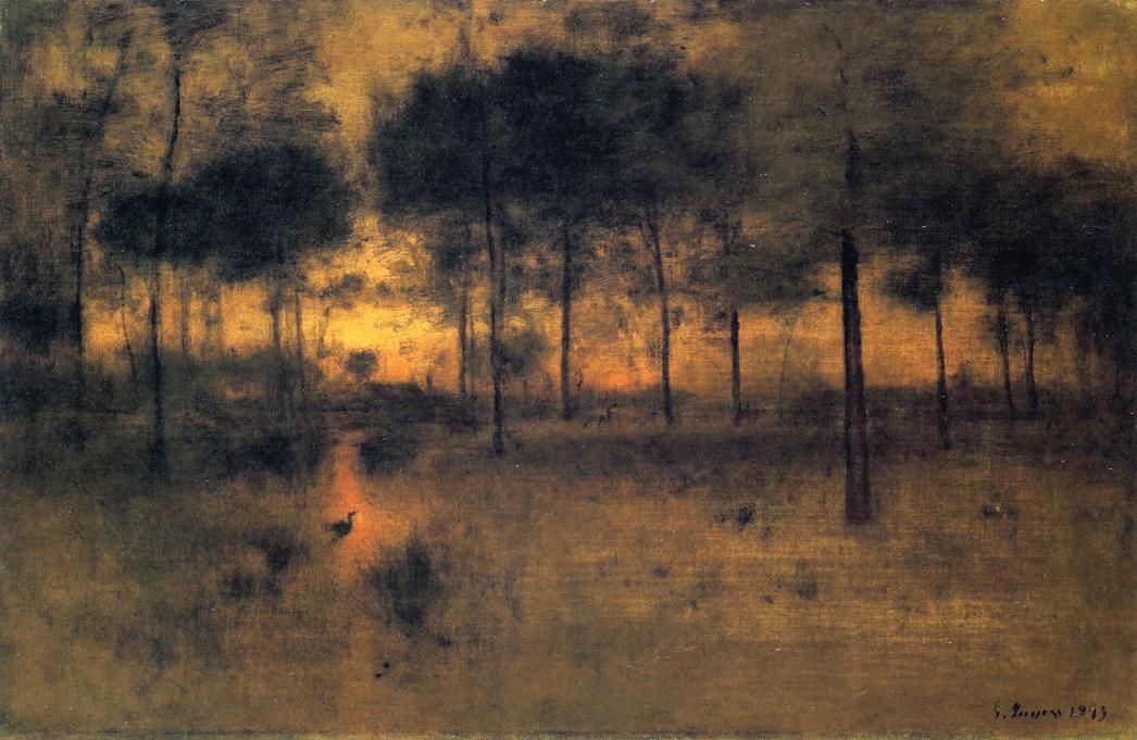 Wikioo.org - The Encyclopedia of Fine Arts - Painting, Artwork by George Inness - The Home of the Heron