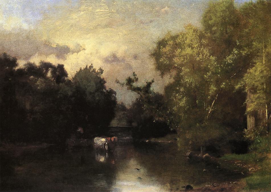 Wikioo.org - The Encyclopedia of Fine Arts - Painting, Artwork by George Inness - The Peqonic, New Jersey