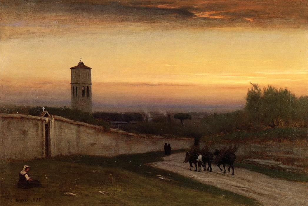 Wikioo.org - The Encyclopedia of Fine Arts - Painting, Artwork by George Inness - Twilight