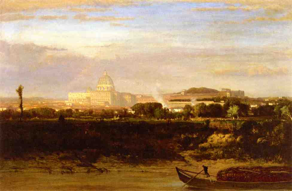 Wikioo.org - The Encyclopedia of Fine Arts - Painting, Artwork by George Inness - View of St. Peter's, Rome