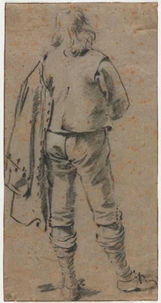 WikiOO.org - Εγκυκλοπαίδεια Καλών Τεχνών - Ζωγραφική, έργα τέχνης Gerard Ter Borch - A standing man from behind