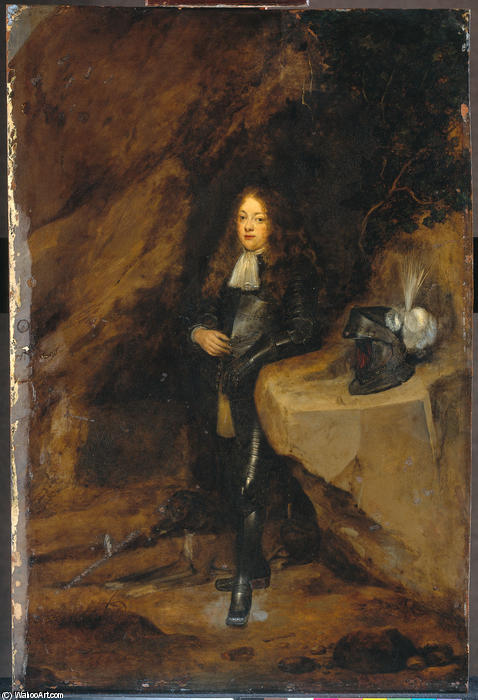 WikiOO.org - אנציקלופדיה לאמנויות יפות - ציור, יצירות אמנות Gerard Ter Borch - Portret van een man in harnas