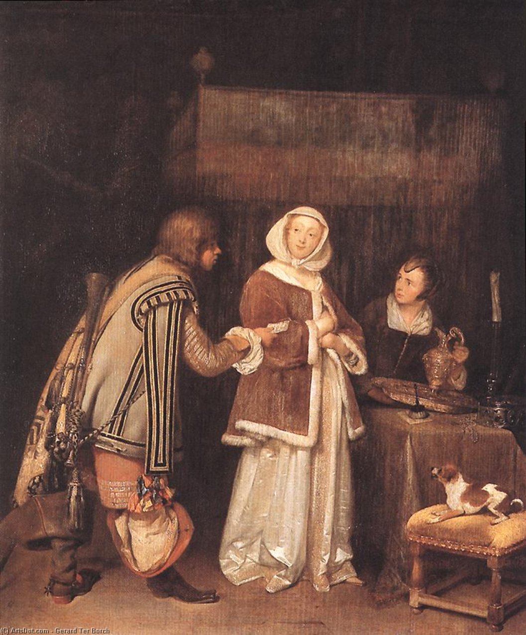 WikiOO.org - Encyclopedia of Fine Arts - Maalaus, taideteos Gerard Ter Borch - The Letter