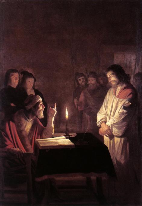 Wikioo.org - The Encyclopedia of Fine Arts - Painting, Artwork by Gerard Van Honthorst (Gerrit Van Honthorst) - Christ before the High Priest