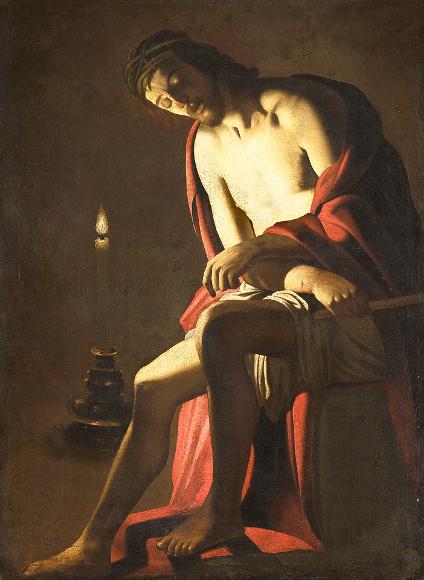 Wikioo.org - สารานุกรมวิจิตรศิลป์ - จิตรกรรม Gerard Van Honthorst (Gerrit Van Honthorst) - Christus op de koude steen