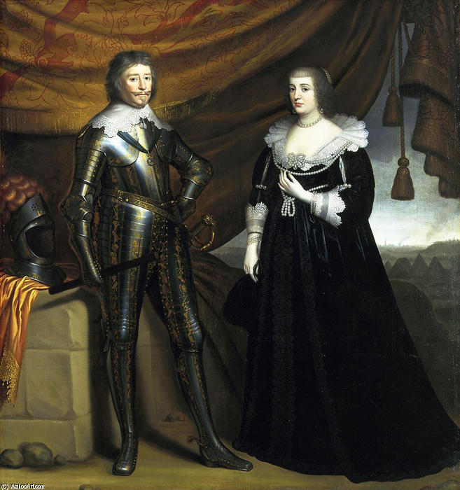 Wikioo.org - สารานุกรมวิจิตรศิลป์ - จิตรกรรม Gerard Van Honthorst (Gerrit Van Honthorst) - Prince Frederik Hendrik and his wife Amalia van Solms.