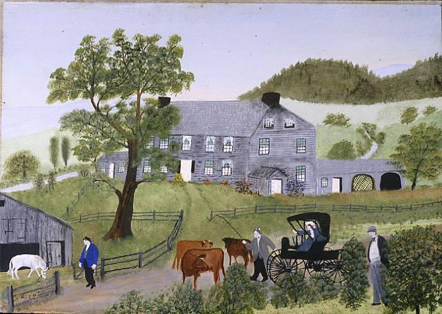 Wikioo.org - The Encyclopedia of Fine Arts - Painting, Artwork by Grandma Moses (Anna Robertson) - Betsey Russell Home