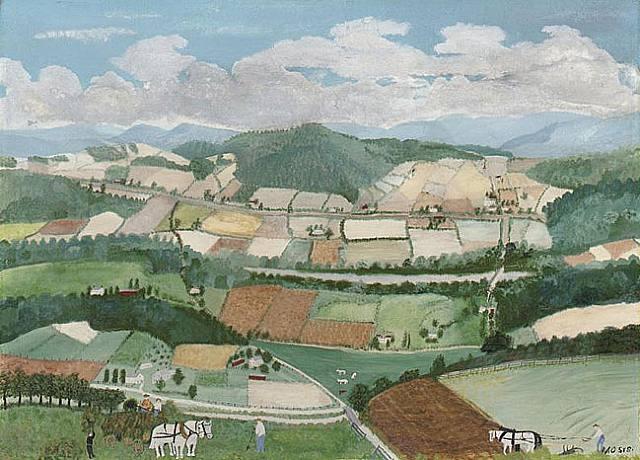 Wikioo.org - The Encyclopedia of Fine Arts - Painting, Artwork by Grandma Moses (Anna Robertson) - Cambridge Valley
