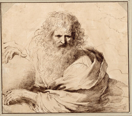 Wikioo.org - Bách khoa toàn thư về mỹ thuật - Vẽ tranh, Tác phẩm nghệ thuật Guercino (Barbieri, Giovanni Francesco) - A study of God