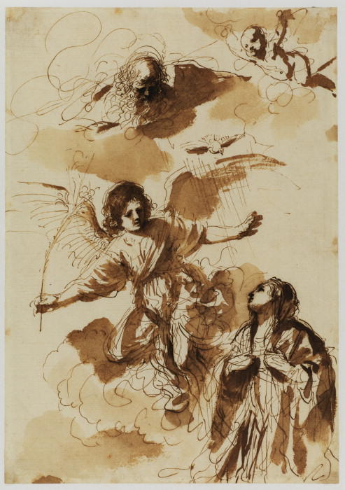 Wikioo.org - The Encyclopedia of Fine Arts - Painting, Artwork by Guercino (Barbieri, Giovanni Francesco) - Annunciation