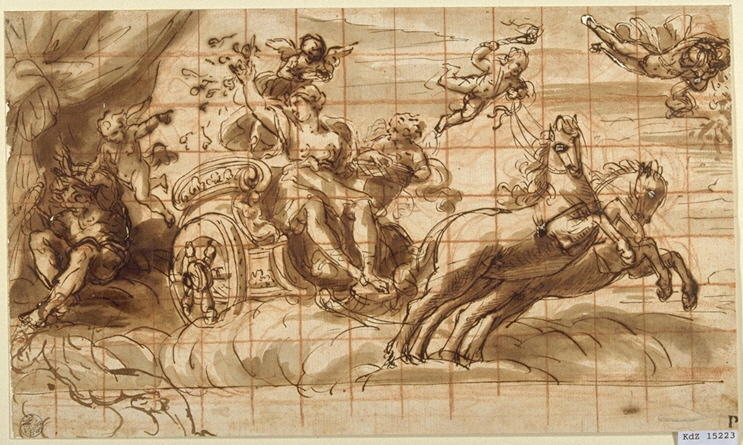 Wikioo.org - The Encyclopedia of Fine Arts - Painting, Artwork by Guercino (Barbieri, Giovanni Francesco) - Aurora (study)