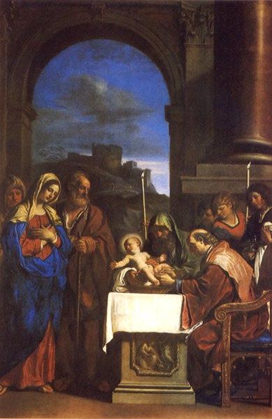 Wikioo.org - สารานุกรมวิจิตรศิลป์ - จิตรกรรม Guercino (Barbieri, Giovanni Francesco) - Circumciption