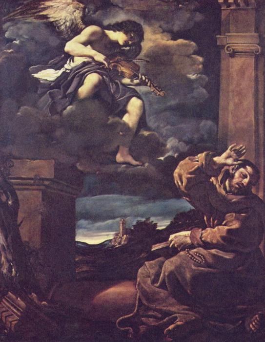 Wikioo.org – L'Enciclopedia delle Belle Arti - Pittura, Opere di Guercino (Barbieri, Giovanni Francesco) - Estasi di San Francesco