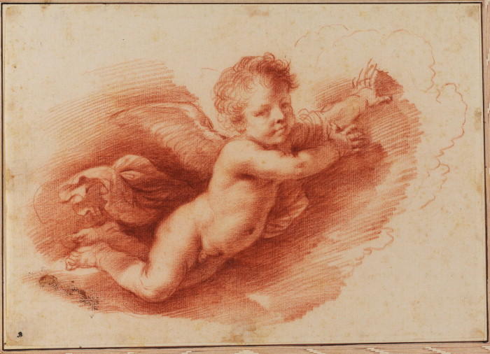WikiOO.org - Enciklopedija dailės - Tapyba, meno kuriniai Guercino (Barbieri, Giovanni Francesco) - Flying putto